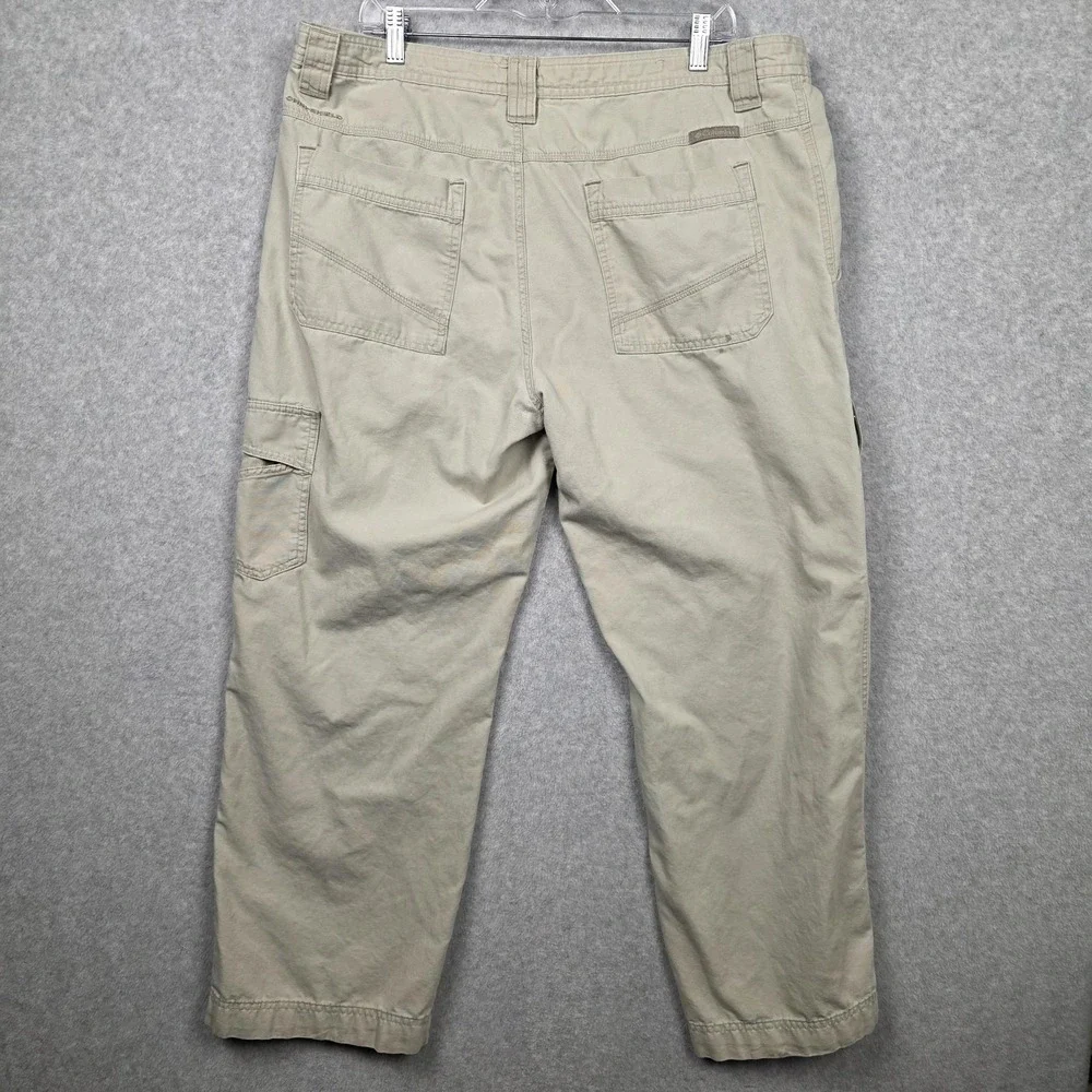 Columbia Cargo Pants‎ Mens 38x30 Beige Canvas Relaxed Fit Outdoor Hiking